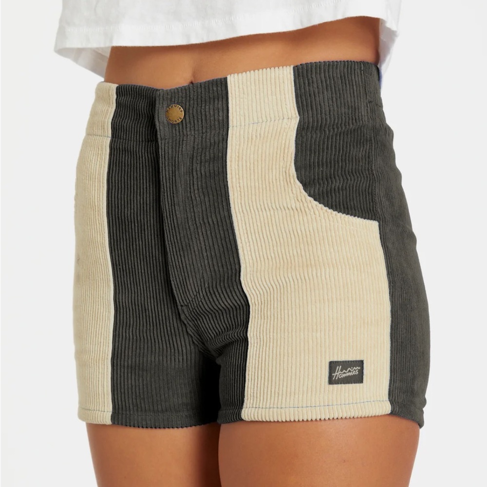 Corduroy Two-Tone Women Shorts